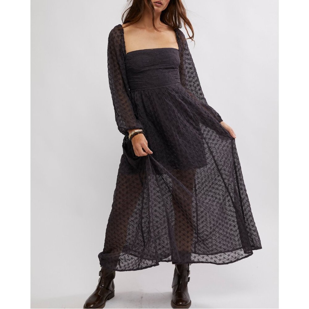 🎉LAST CHANCE🎉 FREE PEOPLE Malina Maxi / Dark Scales - Picture 2 of 9